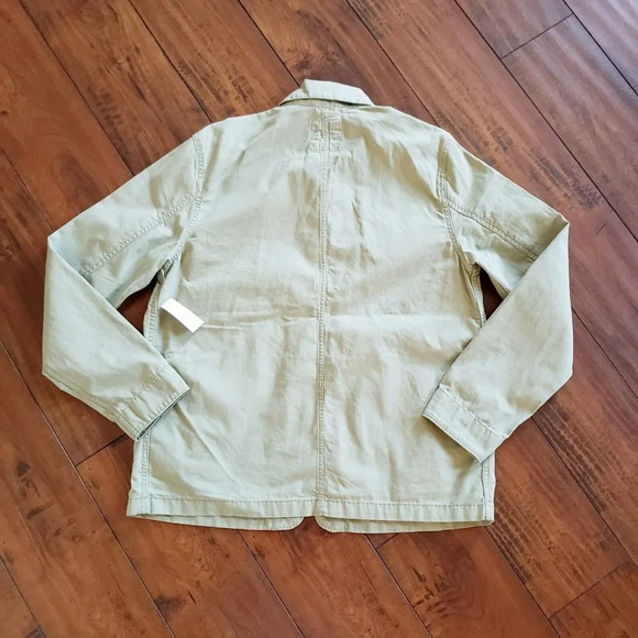 Gap Women’s Utility Cotton Open Pockets Jacket Olive Green Size Medium Button-Up - Picture 5 of 7